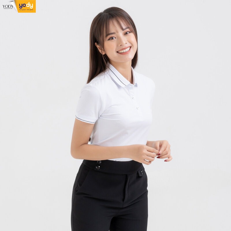Áo polo pima nữ YODY, áo thun lạnh có cổ co dãn đàn hồi cực tốt - APN3010 | BigBuy360 - bigbuy360.vn