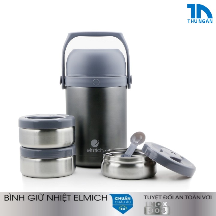 Hộp cơm giữ nhiệt Inox 304 nhập khẩu CH Séc 1800ml Elmich EL3128 Bảo hành 12 tháng