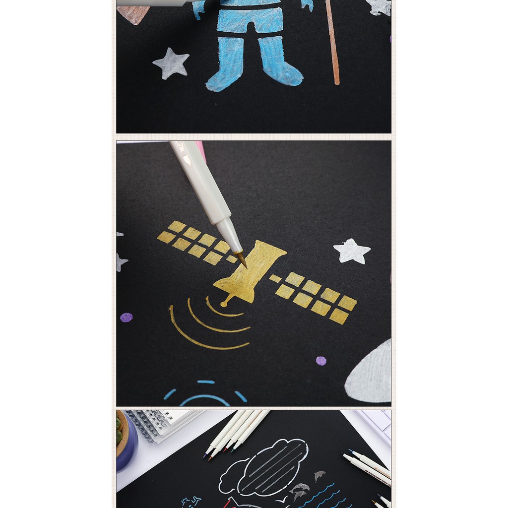 Bút Sta Metallic ngòi Brush 1~2 mm, 1mm