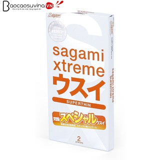 Bao cao su Sagami Super Thin siêu mỏng 0.03 không rách, rộng 55+-2mm,10 bao/ hộp chính hãng