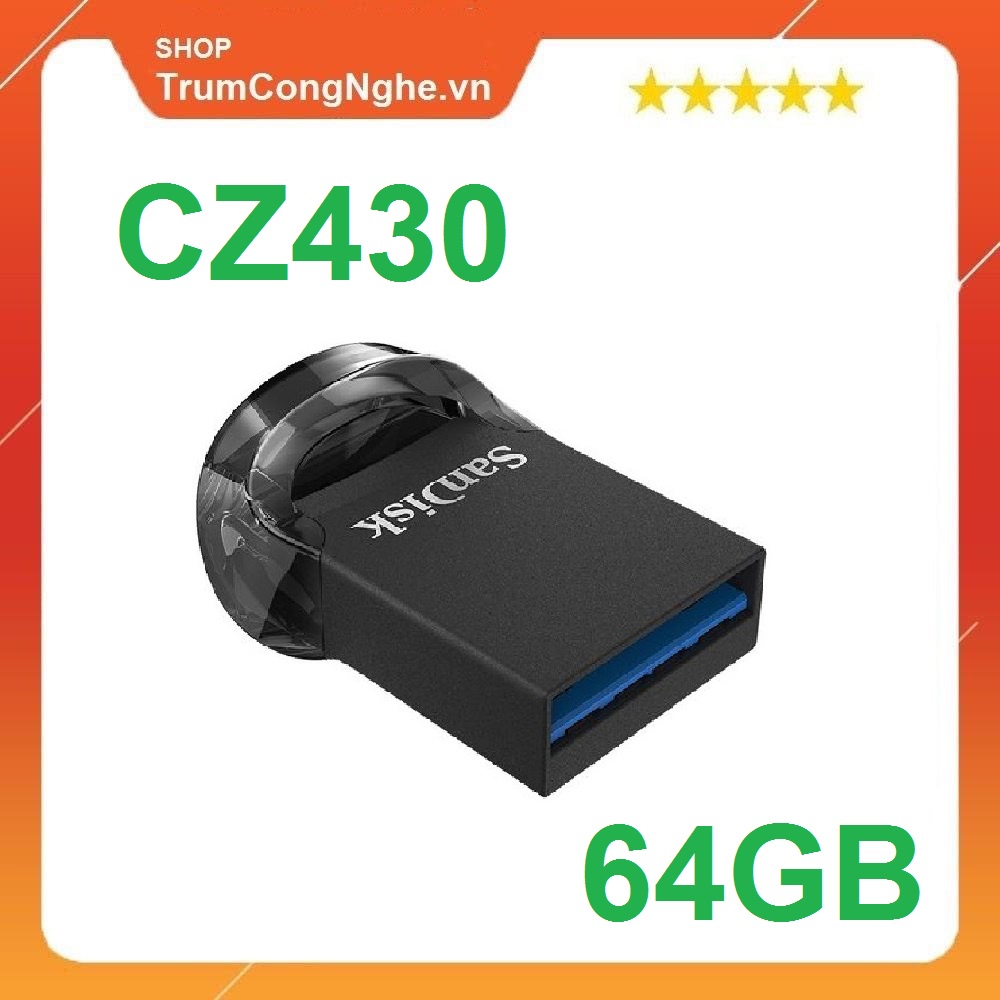 USB 3.1 SanDisk CZ430 64GB Ultra Fit Flash Drive tốc độ upto 130MB/s - Tốc độ cao