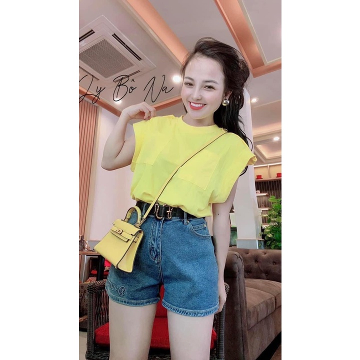 ÁO PHÔNG TAY HẾN CẦU VAI KHUY FULL MÀU