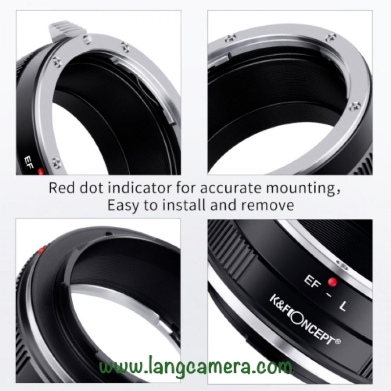 Ngàm chuyển EOS- SL hiệu K&amp;F Concept (sử dụng lens EOS trên máy Lumix, Leica, Sigma ngàm L)