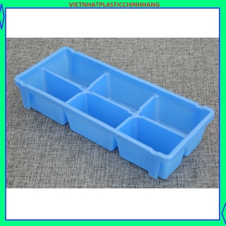 Khay đá 6 viên nhựa dẻo nhựa việt nhật khay làm đá viên chữ nhật - khay dẻo 6 viên