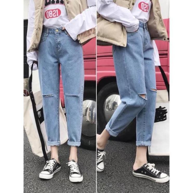 Quần jean baggy MaiAnh.88 quần baggy nữ cạp cao MaiAnh.88 phong cách Street style 3 size S M L | BigBuy360 - bigbuy360.vn