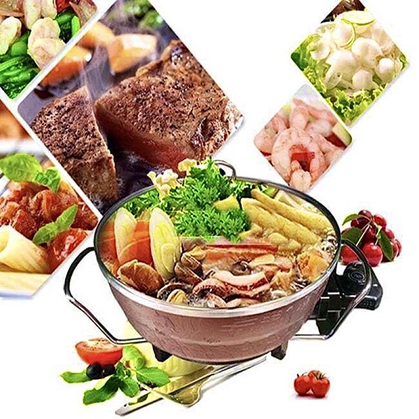 , Nồi Điện Đa Năng - Bếp Điện Lẩu Nướng HOT [Bảo Hành 6 Tháng]