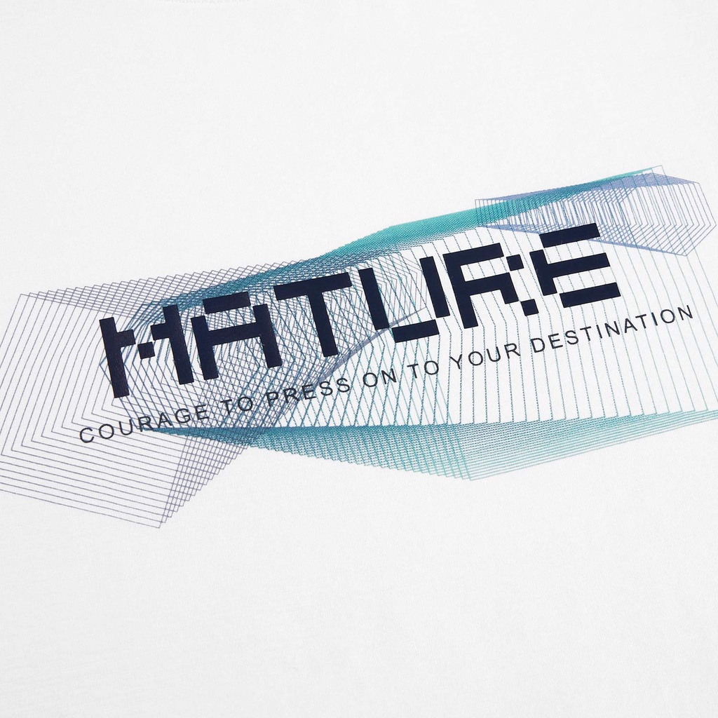 HLA - Áo Thun Nam Ngắn Tay Phối Họa Tiết Chữ Technology Sense Printed T-shirt