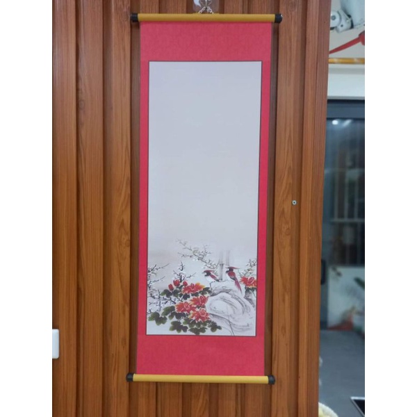 Combo 10 tờ Giấy viết thư pháp bao gồm cả nẹp treo Kích thước 30x85cm