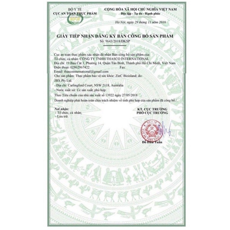 Viên Bổ Sung Kẽm Zinc 120 Viên Cho Bé Từ 1 Tuổi Úc [Date 2024]