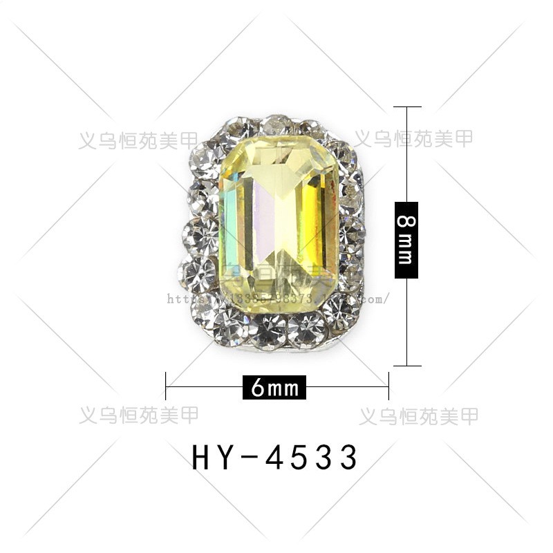 Phụ Kiện Đá Hình Chữ Nhật Đính Trang Trí Móng Tay