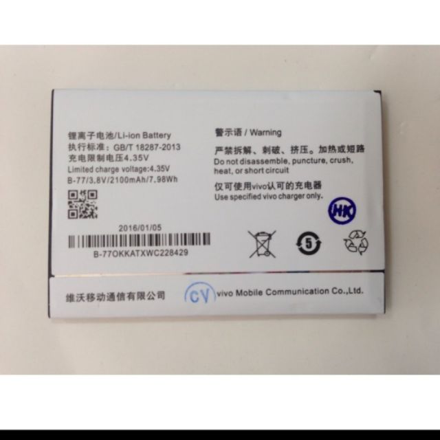 Pin Vivo Y31 B-77 dung lượng 2100mAh bảo hành 6 tháng
