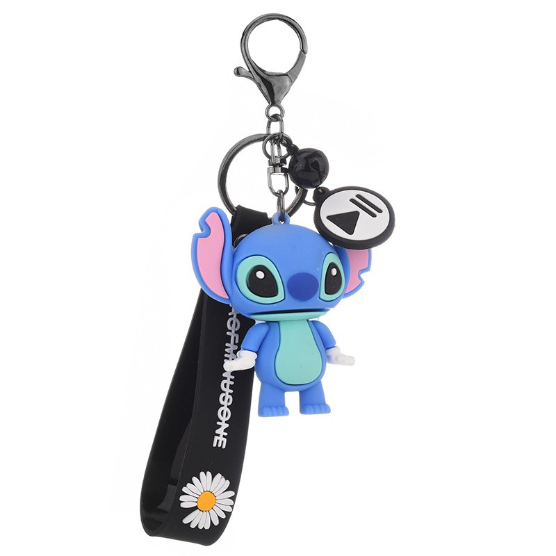 Móc khóa dây da hình hoa cúc xinh xắn