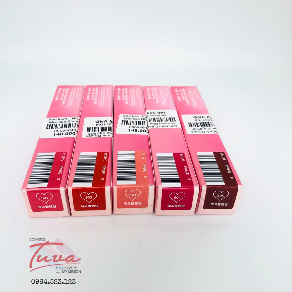 Son Kem Lì Black Rouge Mousse Blending