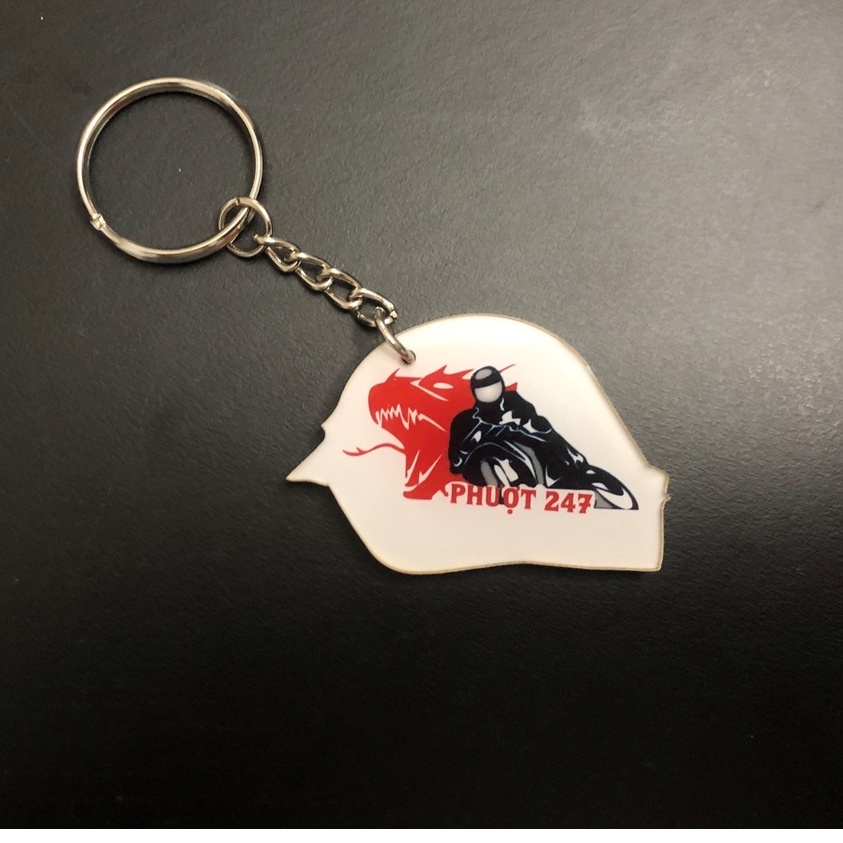 Móc khóa Logo nón - Phượt 247