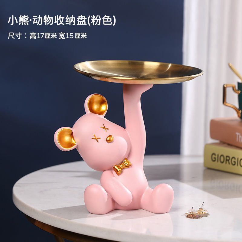 Kệ đựng đồ, gấu bê khay đựng đồ decor sáng tạo
