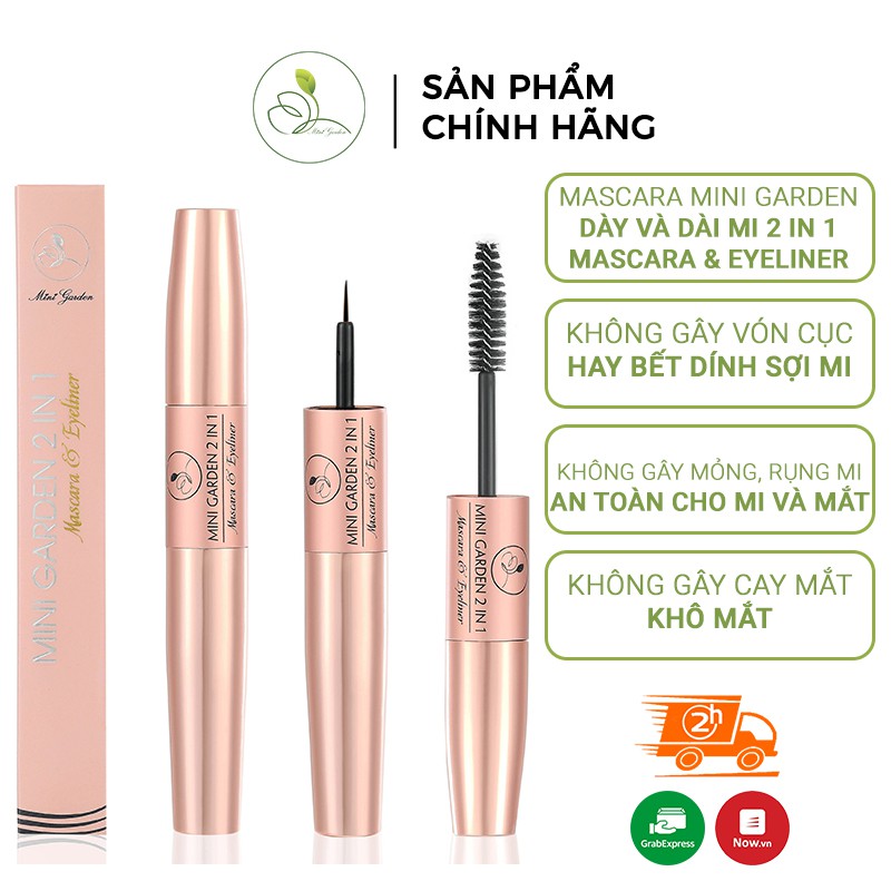 Mascara Mini Garden PV992 Dày Và Dài Mi 2 In 1 Mascara &amp; Eyeliner 6ML