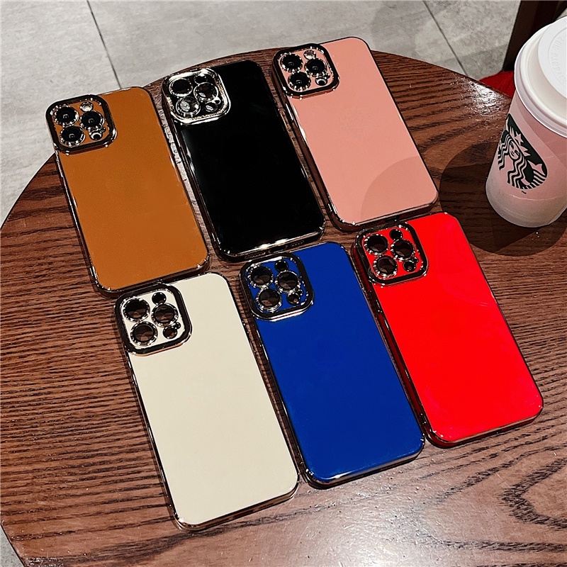 Ốp điện thoại silicon mềm dẻo mạ chống sốc nhiều màu tùy chọn dành cho iPhone 13 12 11 Pro MAX 7+ 8Plus XR XS MAX