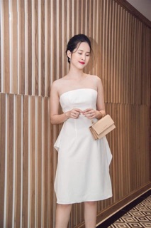 Đầm cúp ngực phối lưới
