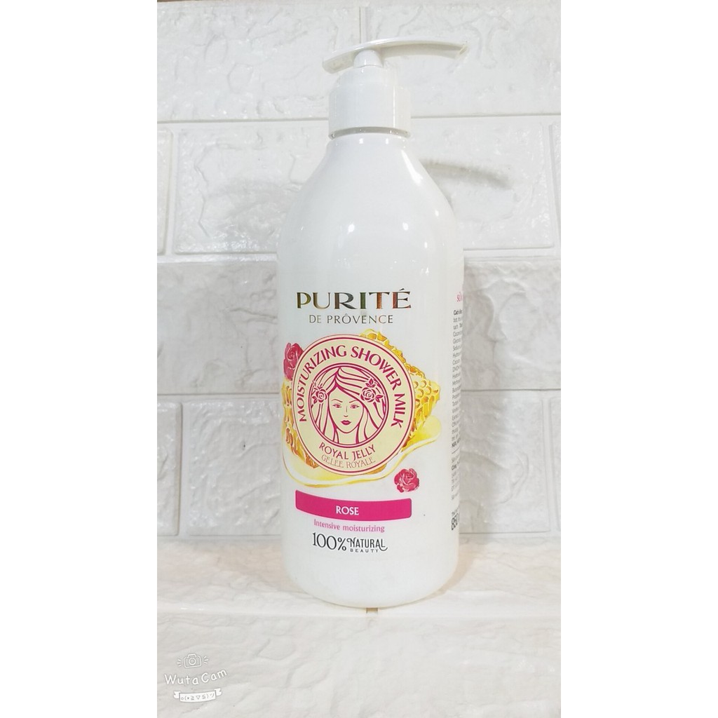 Sữa Tắm Dưỡng Ẩm PURITÉ Provence Sữa Ong Chúa Hương Hoa Hồng 850ml