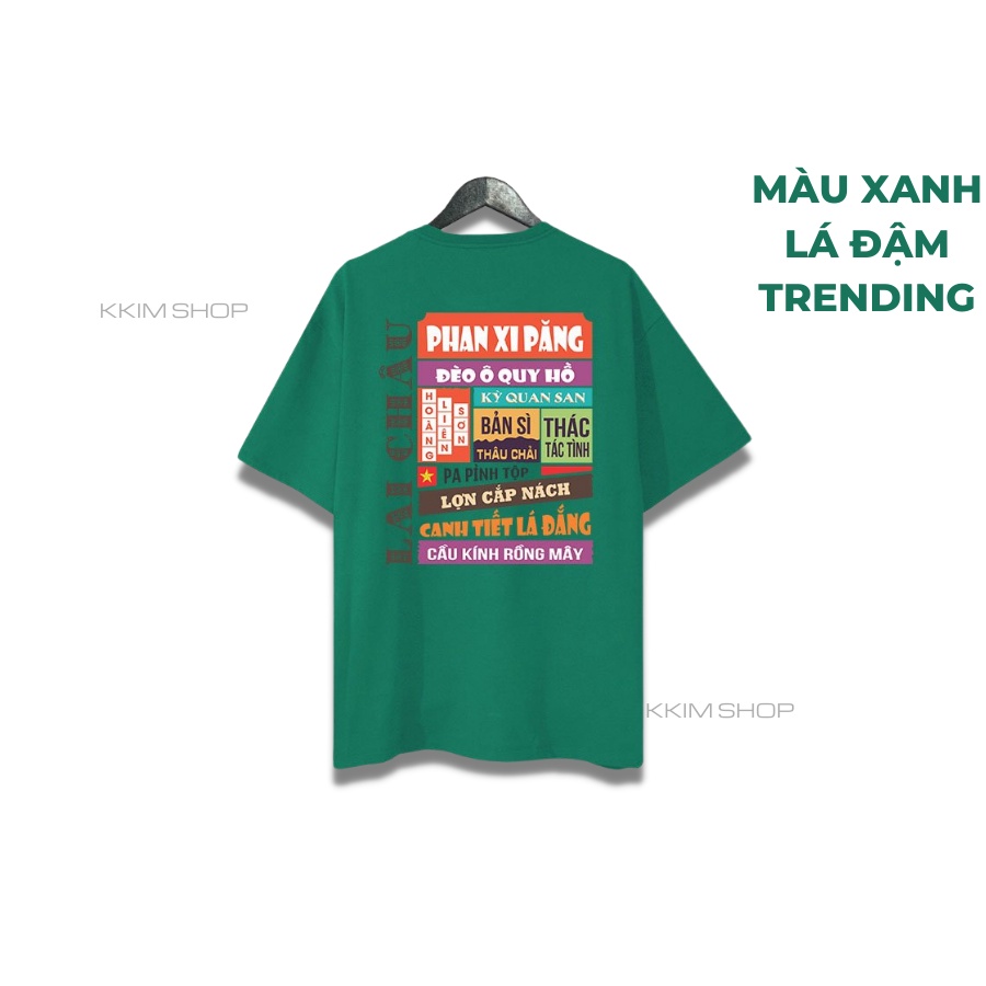 Áo thun tay lỡ LAI CHÂU, Áo phông 63 tỉnh thành Form rộng oversize, chất liệu Cotton KKIMSHOP