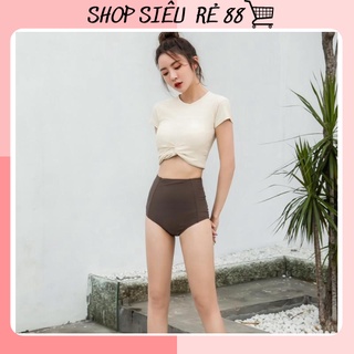 Bộ đồ bơi đi tắm biển set 2 mảnh (áo trắng và quần lót)-DBG5