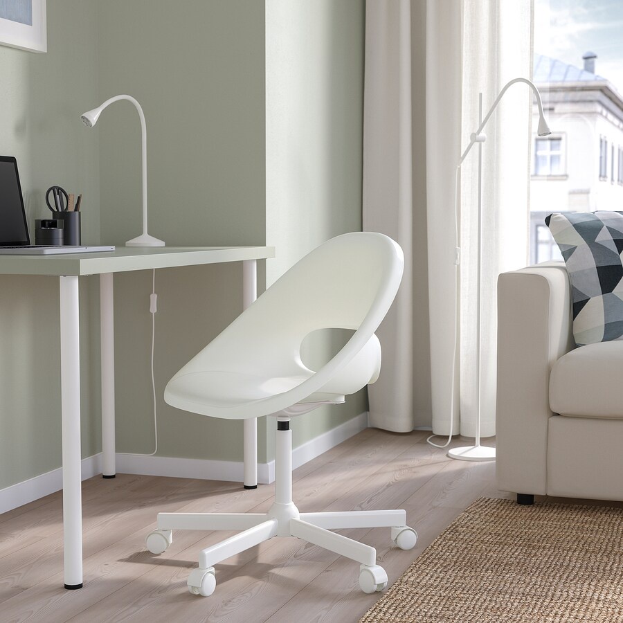 GHẾ XOAY LOBERGET MALSKAR IKEA TRẮNG