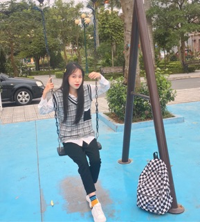 [Order] BALO KẺ CARO ĐEN TRẮNG ( CÓ ẢNH THẬT+ FEEDBACK)