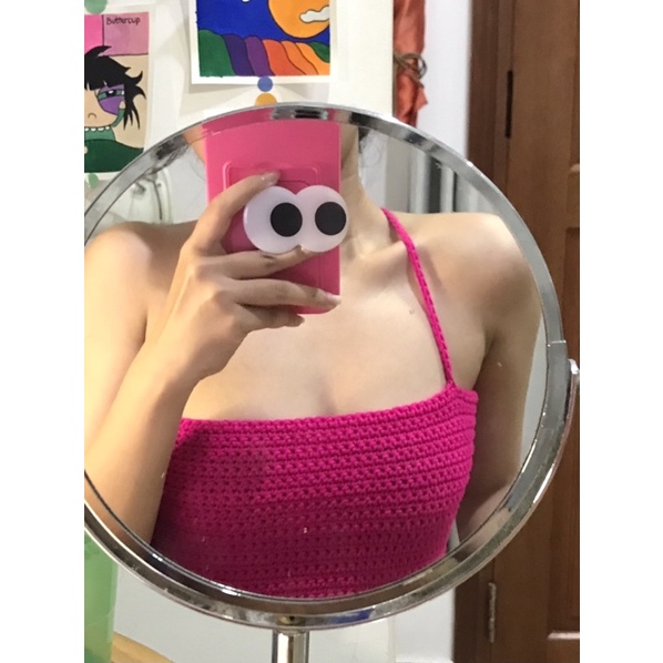 JAY TOP (ver 1)- áo len móc handmade màu trơn dây chéo lưng | BigBuy360 - bigbuy360.vn