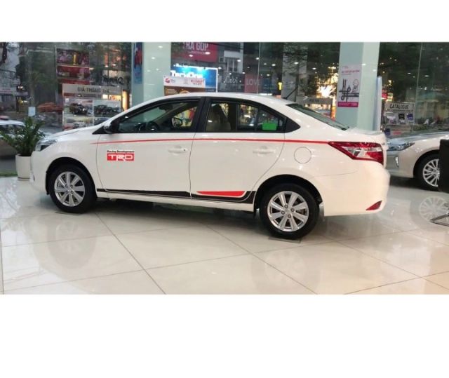 Tem dán sườn xe vios trd theo xe