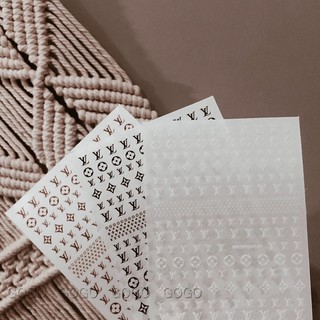Gogo Nhãn dán LV cổ cao tinh tế Nhãn dán làm móng tay / Nhãn dán móng tay Phải có