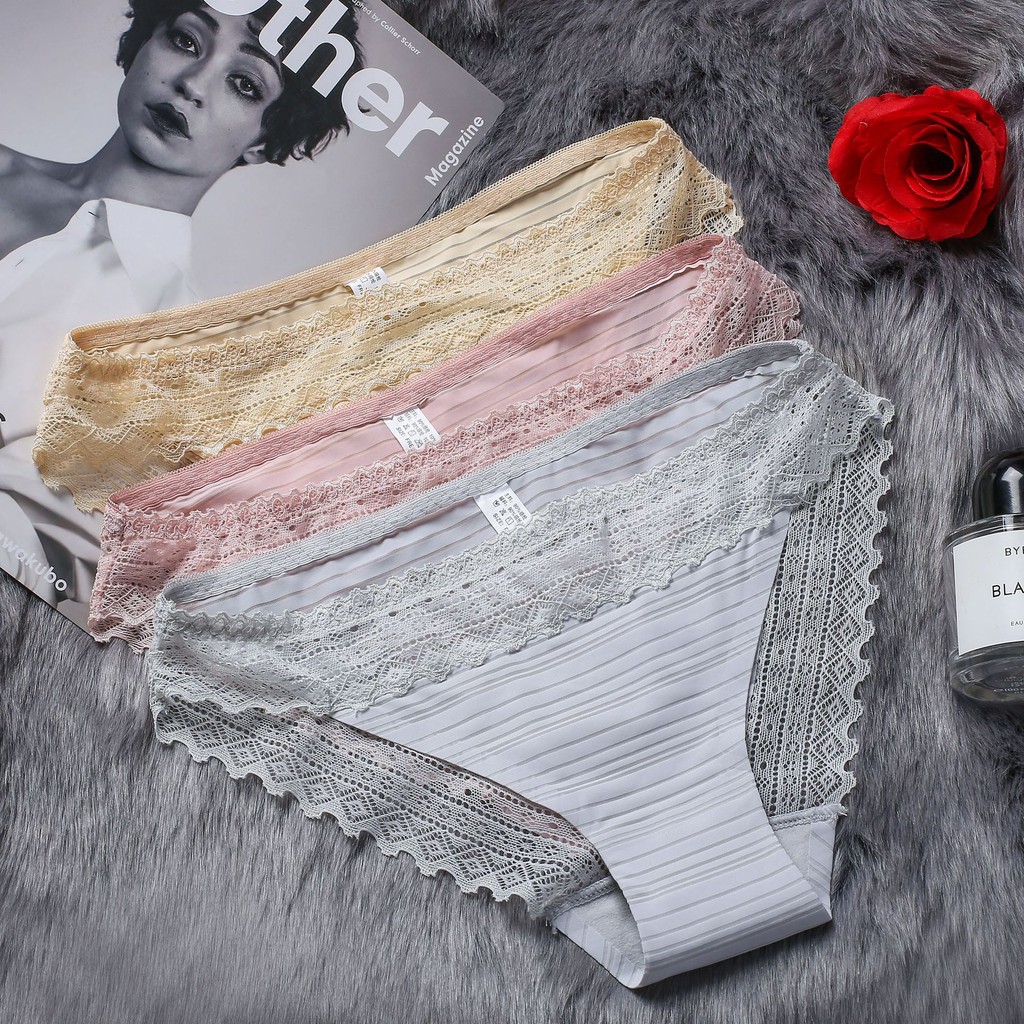 Quần lót nữ viền ren vải trơn mát ❤️ FREESHIP ❤️ Quần lót viền ren - Lolie House (Có ảnh thật) | BigBuy360 - bigbuy360.vn