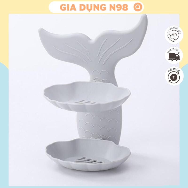 Để xà phòng tắm hình đuôi cá 2 tầng