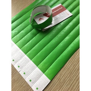 Vòng tay tyvek màu xanh lá 100 chiếc