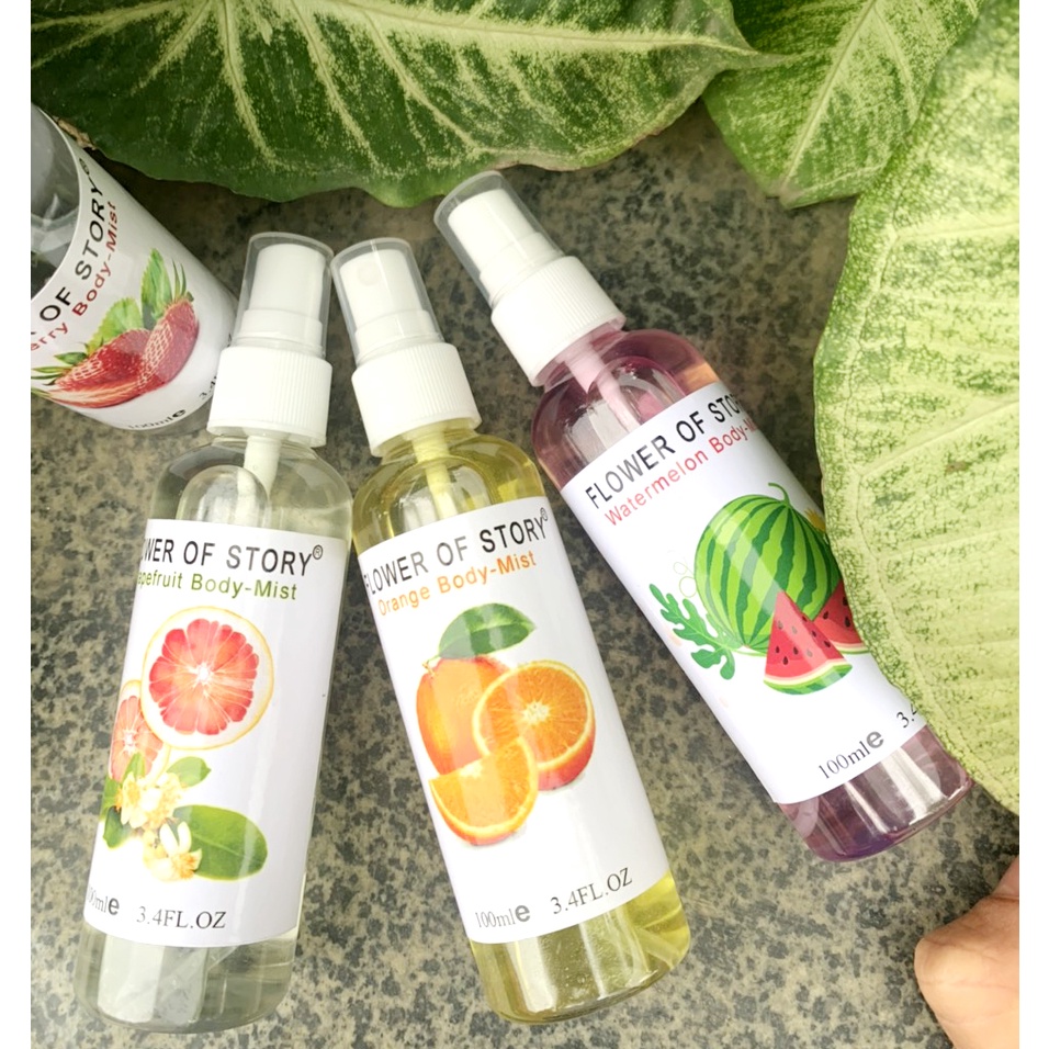 1chai Xịt Thơm 2in1 Body Và Xịt Thơm Phòng Hương Hoa Quả Flower Of Story 100ml