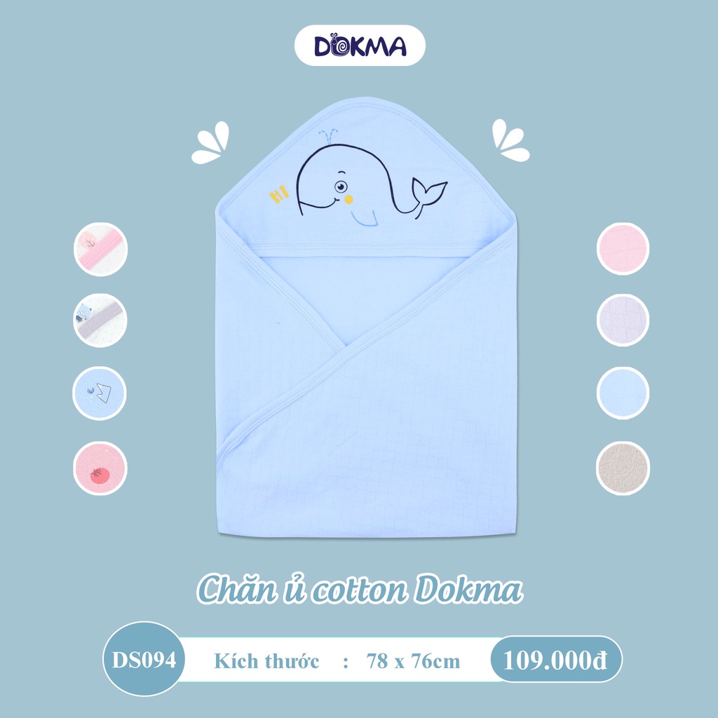 [FREESHIP] Chăn ủ cotton mềm mịn cho bé Dokma DS094