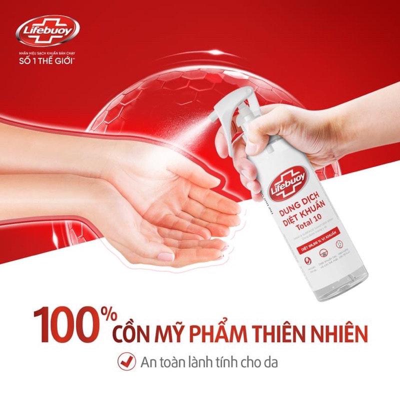 [LIFEBUOY] Chai xịt Dung dịch diệt khuẩn Lifebuoy - chai 330ml