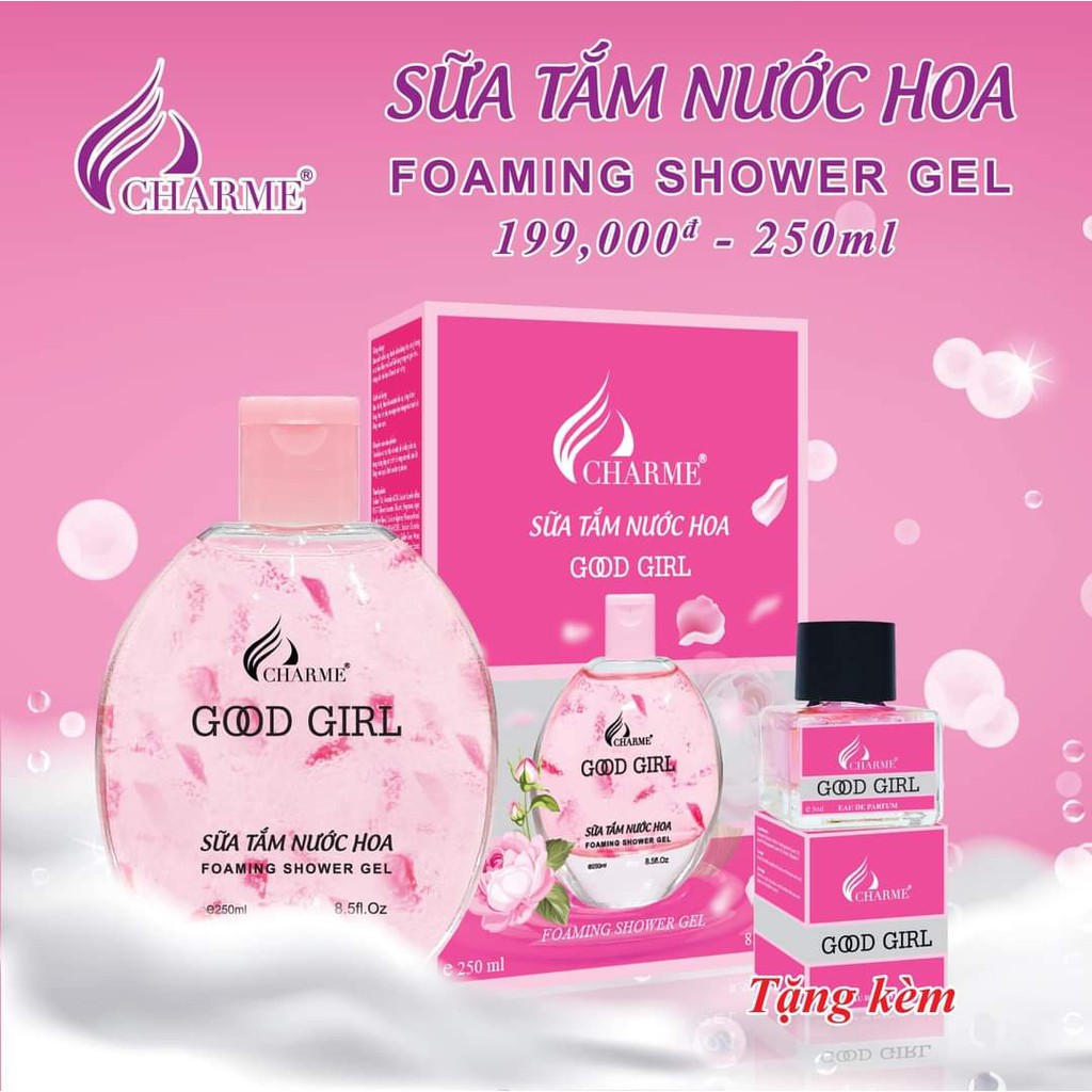 Sữa tắm chamer hương nước hoa cao cấp 250ml+ tặng nước hoa