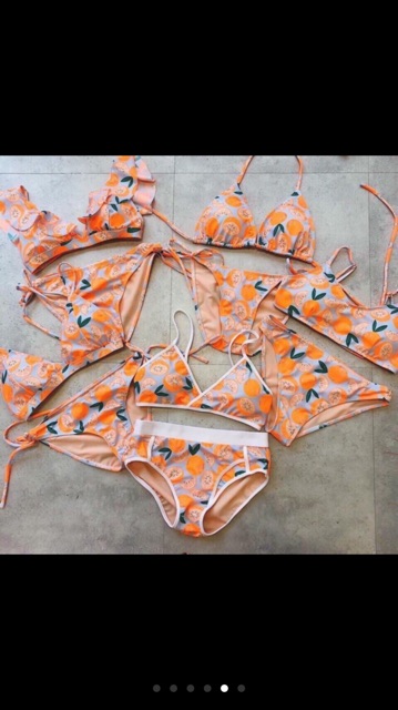 Đồ bơi bikini thun lạnh hình trái cam siêu đẹp