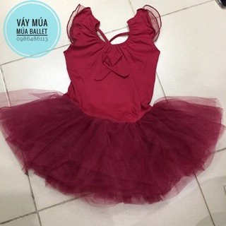 Váy múa đỏ đô tay tiên (có sỉ từ 5c)