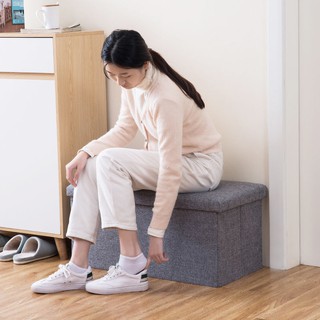 Kho hình chữ nhật ghế đẩu có để ngồi trên sofa thay giày vuông Hộp đựng đồ Tạo tác