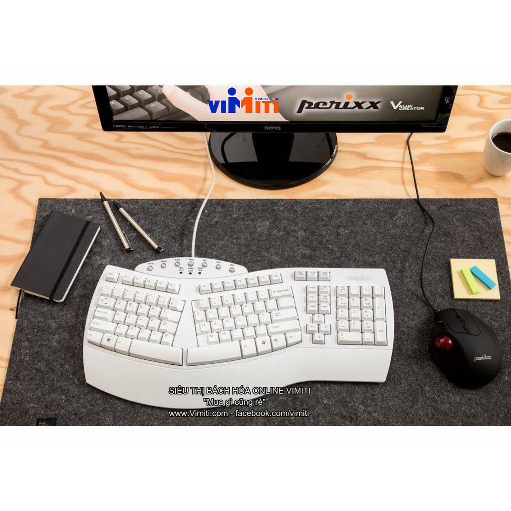 Bàn phím chia đôi công thái học Perixx  thiết kế công thái học hiện đại, giá siêu rẻ