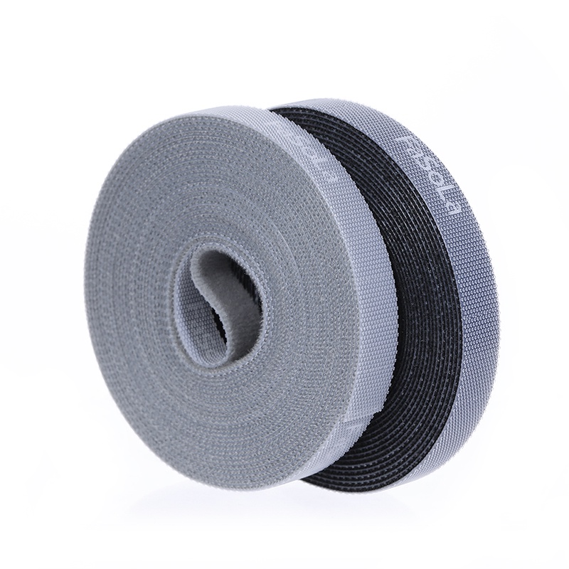 Dây Dán Velcro Tiện Dụng màu xám JiaJia Dùng Để Quấn Dây Điện Dây Cáp Không Bị Rối Giúp Quản Lý Dây Điện Hiệu Quả.