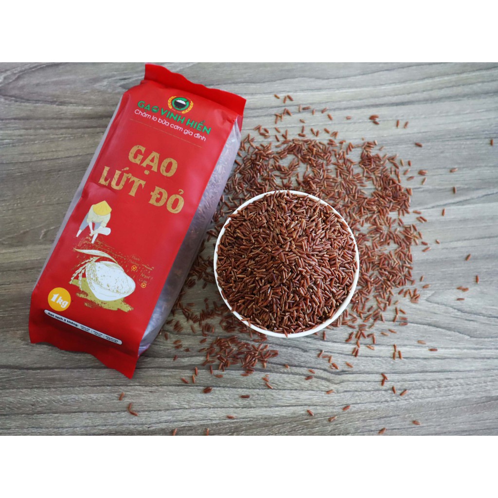 Gạo Lứt Đỏ Vinh Hiển / Dinh dưỡng, dẻo mềm, ngon dể nấu 1kg