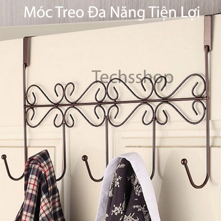 Móc Treo Đồ Sau Cửa 5 Móc - Móc Treo Đồ Trên Khung Cửa Sổ