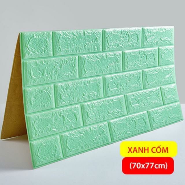 Siêu Rẻ_Tấm Xốp Dán Tường 3D Vân Gạch, Kích Thước 70x77cm, Hàng đẹp