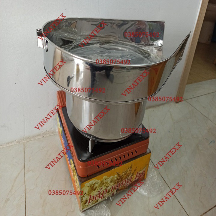Nồi chiên bắp rang bơ làm từ INOX giá rẻ