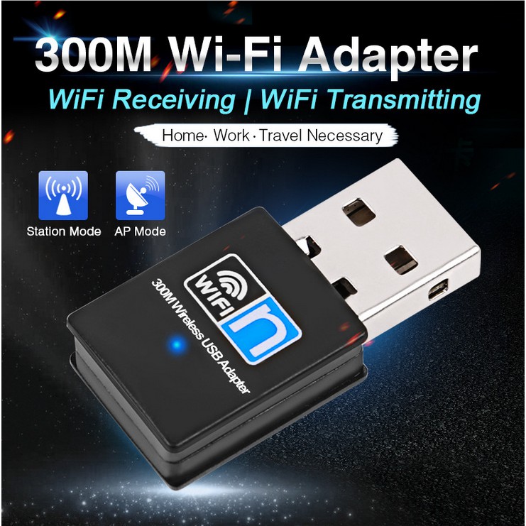 USB wifi -usb thu sóng wifi cực mạnh tốc độ 300Mbps cho máy tính, laptop (Không râu) - NSC Việt Nam