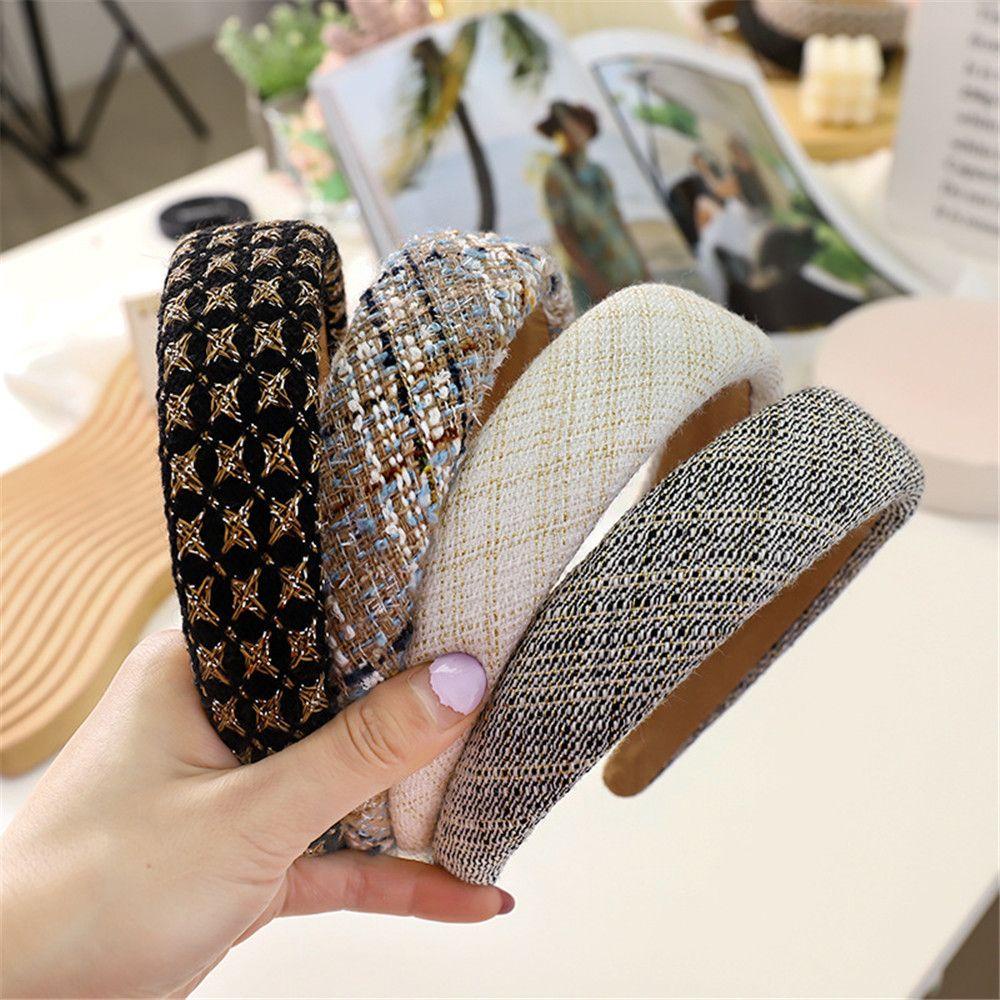 Băng Đô Cài Tóc Bằng Xốp Họa Tiết Lưới Cho Nữ