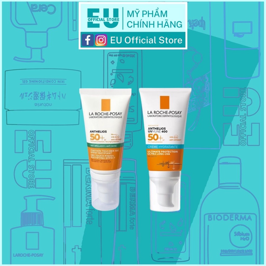 Kem chống nắng La Roche Posay Anthelios Dry Touch Gel-Cream/ Hydrating Cream SPF50