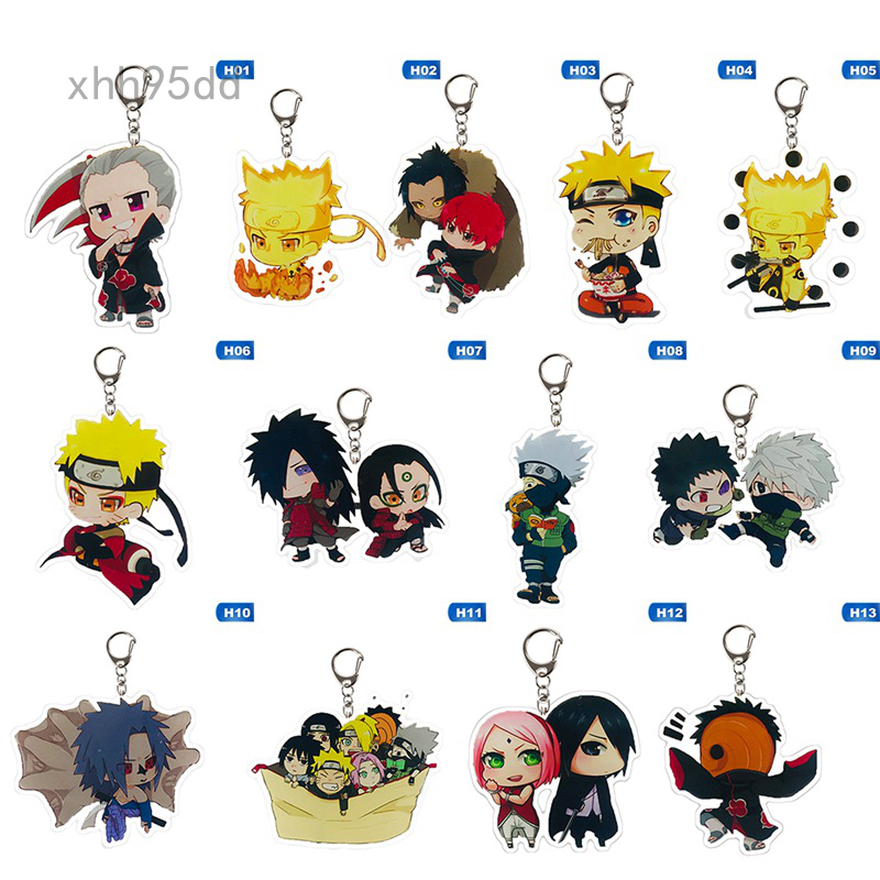 Móc khóa acrylic HD in hình Naruto Anime 2 mặt độc đáo